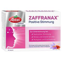 Abbildung: Abtei Expert Zaffranax Positive Stimmung Kapseln Kapseln, 30 St PZN 16356294