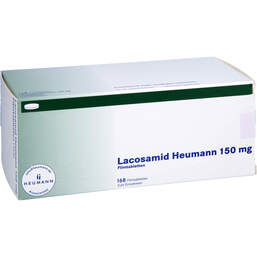 Abbildung: Lacosamid Heumann 150 mg Filmtabletten 168 St, Filmtabletten PZN 16357939
