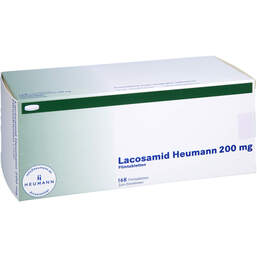 Abbildung: Lacosamid Heumann 200 mg Filmtabletten 168 St, Filmtabletten PZN 16357974