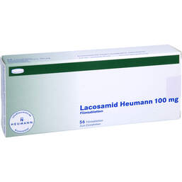 Abbildung: Lacosamid Heumann 100 mg Filmtabletten 56 St, Filmtabletten PZN 16358229