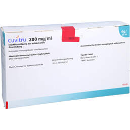 Abbildung: Cuvitru 200mg / ml Inj-Lösung z.subkutanen Injektion 4g 20X20 ml, Injektionslösung PZN 16358293