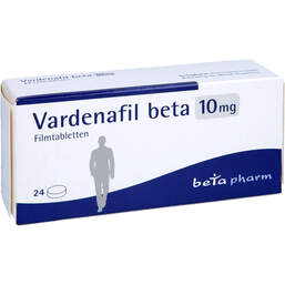 Abbildung: Vardenafil beta 10 mg Filmtabletten 24 St, Filmtabletten PZN 16358548