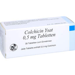 Abbildung: Colchicin Ysat 0,5 mg Tabletten 30 St, Tabletten PZN 16383084