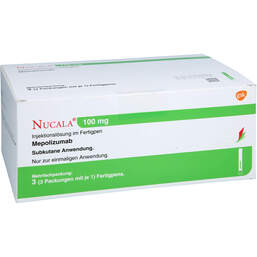 Abbildung: Nucala 100 mg Injektionslösung im Fertigpen 3X1 ml, Injektionslösung PZN 16383925
