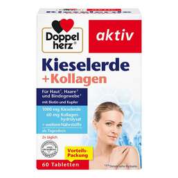 Abbildung: Doppelherz Kieselerde + Kollagen Tabletten Tabletten, 60 St PZN 16384474