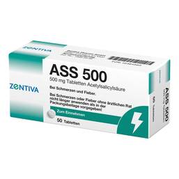 Abbildung: ASS 500 Tabletten Tabletten, 50 St PZN 16384563