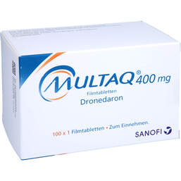 Abbildung: Multaq 400 mg Filmtabletten 100 St, Filmtabletten PZN 16387432