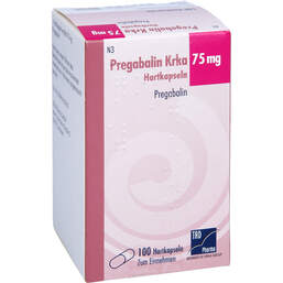 Abbildung: Pregabalin Krka 75 mg Hartkapseln Dose 100 St, Hartkapseln PZN 16387886