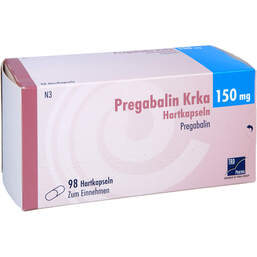 Abbildung: Pregabalin Krka 150 mg Hartkapseln 98 St, Hartkapseln PZN 16387900