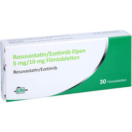 Abbildung: Rosuvastatin / Ezetimib Elpen 5 mg / 10 mg Filmtabletten  30 St, Filmtabletten PZN 16388561
