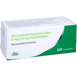 Abbildung: Rosuvastatin / Ezetimib Elpen 5 mg / 10 mg Filmtabletten  100 St, Filmtabletten PZN 16388578
