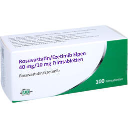 Abbildung: Rosuvastatin / Ezetimib Elpen 40 mg / 10 mg Filmtabletten  100 St, Filmtabletten PZN 16388638