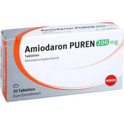 Abbildung: Amiodaron Puren 200 mg Tabletten 20 St, Tabletten PZN 16389253