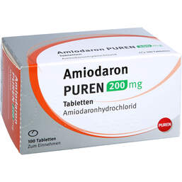 Abbildung: Amiodaron Puren 200 mg Tabletten 100 St, Tabletten PZN 16389282