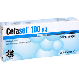 Abbildung: Cefasel 100 µg Tabletten 60 St, Tabletten PZN 16390316