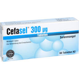 Abbildung: Cefasel 300 µg Tabletten 60 St, Tabletten PZN 16390351