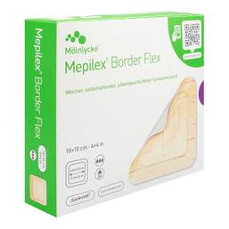 Abbildung: Mepilex Border Flex Schaumverband haft.10x10 cm 10 St, Verband PZN 16391273