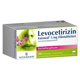 Abbildung: Levocetirizin Fairmed® 5 mg Filmtabletten Filmtabletten, 100 St PZN 16392249