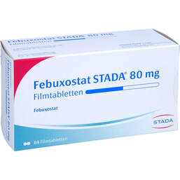 Abbildung: Febuxostat STADA 80 mg Filmtabletten 84 St, Filmtabletten PZN 16395638