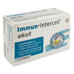 Abbildung: Immun Intercell akut Hartkapseln mit magensaftresistent überzogene Pell. 60 St, Hartkapseln mit veränderter Wirkstofffreisetzung PZN 16396201