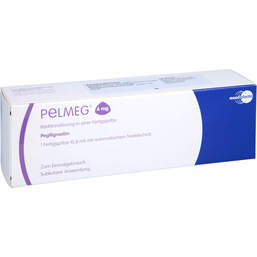 Abbildung: Pelmeg 6 mg Injektionslösung Fertigspritze mit autom.Nadels. 1 St, Injektionslösung PZN 16397382