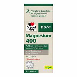 Abbildung: Doppelherz Magnesium 400 pure Kapseln 60 St, Kapseln PZN 16397560