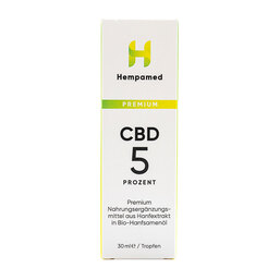 Abbildung: Hempamed Premium Cbd Öl 5% 500 mg Tropfen zum Einnehmen Tropfen zum Einnehmen, 30 ml PZN 16401161