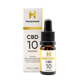 Abbildung: Hempamed Gold Cbd Öl 10% 1000 mg Tropf.zum Einnehmen Tropfen zum Einnehmen, 10 ml PZN 16401178