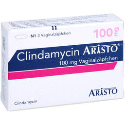 Abbildung: Clindamycin Aristo 100 mg Vaginalzäpfchen 3 St, Vaginalsuppositorien PZN 16401333