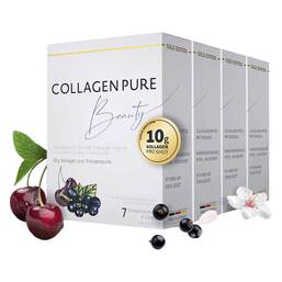 Abbildung: Collagen Pure Beauty 10 g Kollagen hochdosiert Gold-Edition Trinkampullen, 28X25 ml PZN 16430435