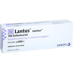 Abbildung: Lantus 100 E / ml Solostar Injektionslösung in einem Fertigpen 5X3 ml, Injektionslösung PZN 16487122