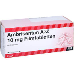 Abbildung: Ambrisentan AbZ 10 mg Filmtabletten 30 St, Filmtabletten PZN 16487783