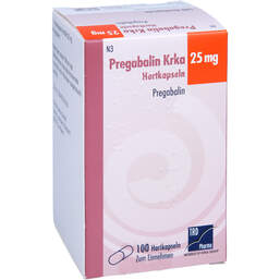 Abbildung: Pregabalin Krka 25 mg Hartkapseln Dose 100 St, Hartkapseln PZN 16497126