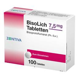 Abbildung: Bisolich 7,5 mg Tabletten 100 St, Tabletten PZN 16498829