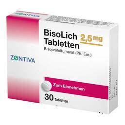 Abbildung: Bisolich 2,5 mg Tabletten 30 St, Tabletten PZN 16498858