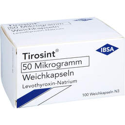 Abbildung: Tirosint 50 Mikrogramm Weichkapseln 100 St, Weichkapseln PZN 16499390