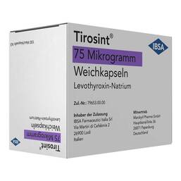Abbildung: Tirosint 75 Mikrogramm Weichkapseln 100 St, Weichkapseln PZN 16499415