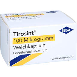 Abbildung: Tirosint 100 Mikrogramm Weichkapseln 100 St, Weichkapseln PZN 16499438