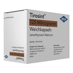 Abbildung: Tirosint 125 Mikrogramm Weichkapseln 100 St, Weichkapseln PZN 16499450