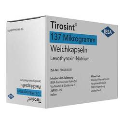 Abbildung: Tirosint 137 Mikrogramm Weichkapseln 100 St, Weichkapseln PZN 16499467
