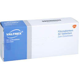 Abbildung: Valtrex 500 mg Filmtabletten 42 St, Filmtabletten PZN 16499556