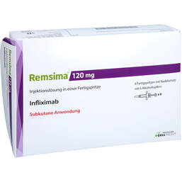 Abbildung: Remsima 120 mg Injektionslösung in einer Fertigspritze 6 St, Injektionslösung in einer Fertigspritze PZN 16505676