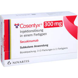 Abbildung: Cosentyx 300 mg Injektionslösung in einem Fertigpen 3X1 St, Injektionslösung PZN 16507209