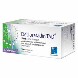 Abbildung: Desloratadin TAD 5 mg Filmtabletten Filmtabletten, 100 St PZN 16507741