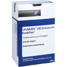 Abbildung: Lyumjev 100 E / ml Kwikpen Injektionslösung im Fertigpen 10X3 ml, Injektionslösung PZN 16508350