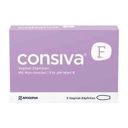 Abbildung: Consiva F Vaginal-Zäpfchen Vaginalsuppositorien, 3 St PZN 16509243