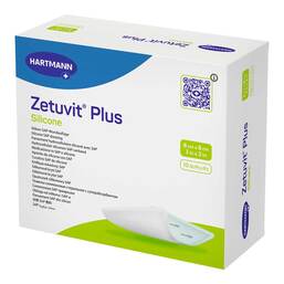 Abbildung: Zetuvit Plus Silicone steril 8x8 cm 10 St, Kompressen PZN 16512073