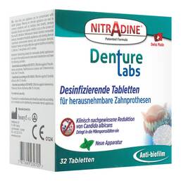 Abbildung: Nitradine Denture Tabletten 32 St, Tabletten PZN 16527531