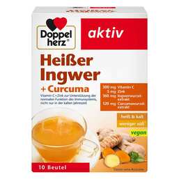 Abbildung: Doppelherz heißer Ingwer + Curcuma Beutel 10 St, Beutel PZN 16528677