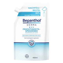 Abbildung: Bepanthol Derma feuchtigkeitsspendende Körperlotion Nachfüllbeutel Lotion, 1X400 ml PZN 16529688